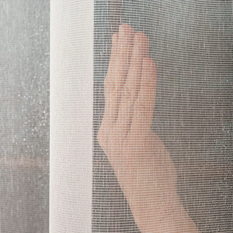 Firanka fantazyjna z ołowianką, wysokość 300cm, kolor biały