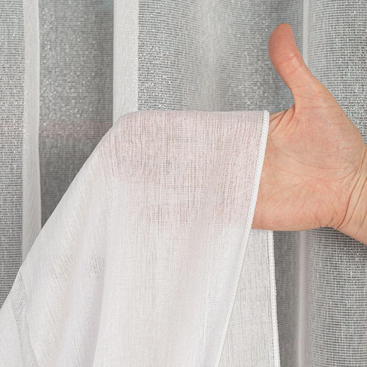 Firanka fantazyjna z ołowianką, wysokość 300cm, kolor biały