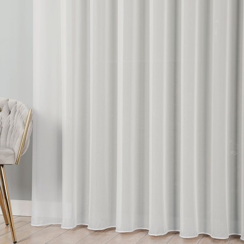 Firanka fantazyjna z ołowianką, wysokość 300cm, kolor kremowy