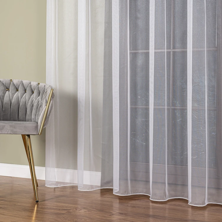 Firanka fantazyjna z ołowianką, wysokość 300cm, kolor biały