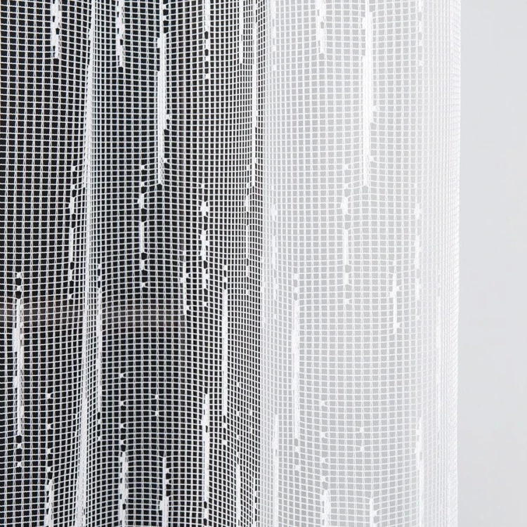 Firanka żakardowa ze wzorem po całości, wysokość 250cm, kolor biały