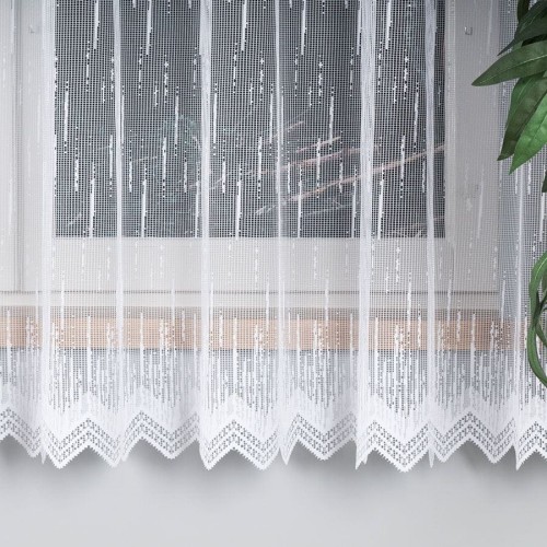 Firanka żakardowa ze wzorem po całości, wysokość 180cm, kolor biały