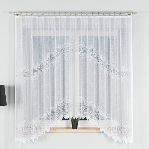 VIOLETTA Firanka żakardowa gotowa, szerokość 300 x wysokość 180cm, kolor biały