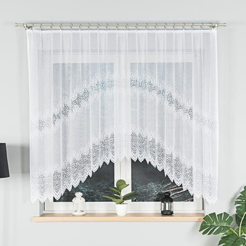 VIOLETTA Firanka żakardowa gotowa, szerokość 250 x wysokość 150cm, kolor biały