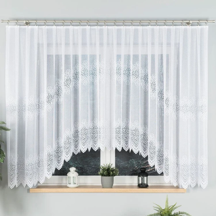 VIOLETTA Firanka żakardowa gotowa, szerokość 400 x wysokość 160cm, kolor biały