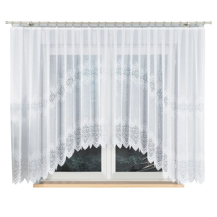 VIOLETTA Firanka żakardowa gotowa, szerokość 400 x wysokość 160cm, kolor biały