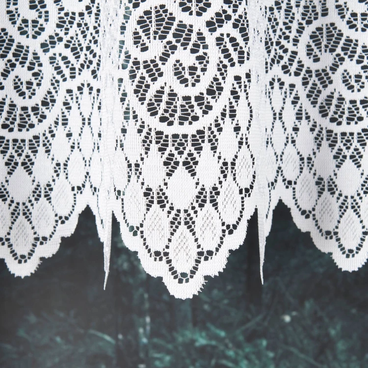 VIOLETTA Firanka żakardowa ze wzorem pasowym, wysokość 130cm, kolor biały