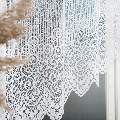 VIOLETTA Firanka żakardowa gotowa, szerokość 250 x wysokość 120cm, kolor biały