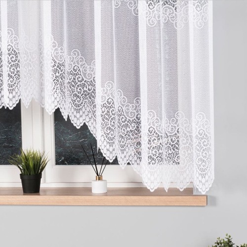 VIOLETTA Firanka żakardowa gotowa, szerokość 300 x wysokość 160cm, kolor biały
