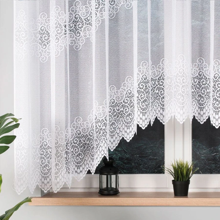 VIOLETTA Firanka żakardowa gotowa, szerokość 300 x wysokość 160cm, kolor biały
