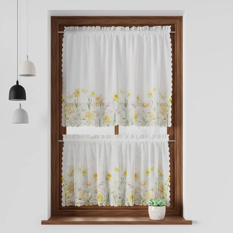 WIOSENNA POLANA Zazdrostka woalowa, WOAL, szerokość 100 x wysokość 40cm, kolor  żółty