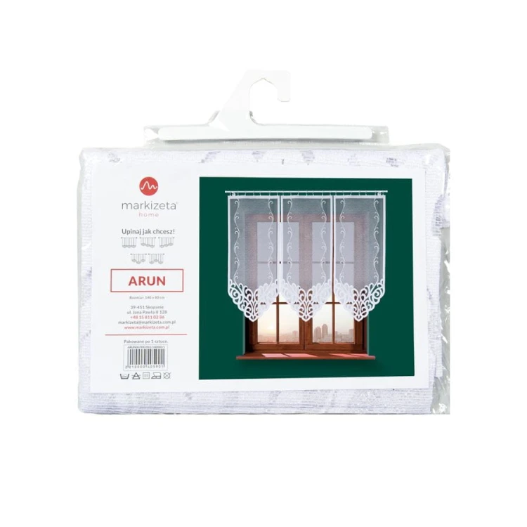 ARUN Panel żakardowy gotowy, szerokość 90 x wysokość 250cm, kolor biały