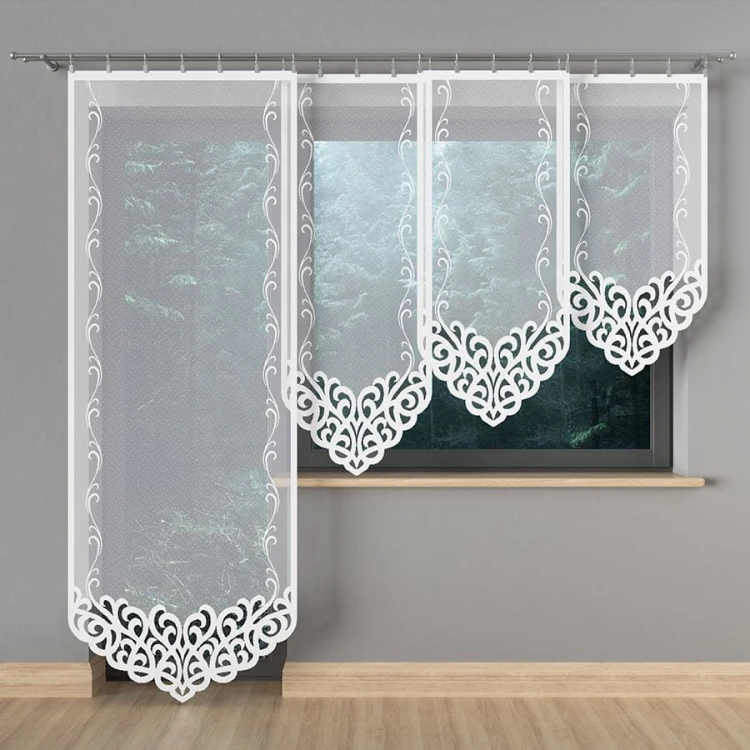 ARUN Panel żakardowy gotowy, szerokość 90 x wysokość 250cm, kolor biały