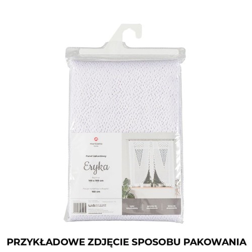 ERYKA Panel żakardowy gotowy, szerokość 160 x wysokość 140cm, kolor biały