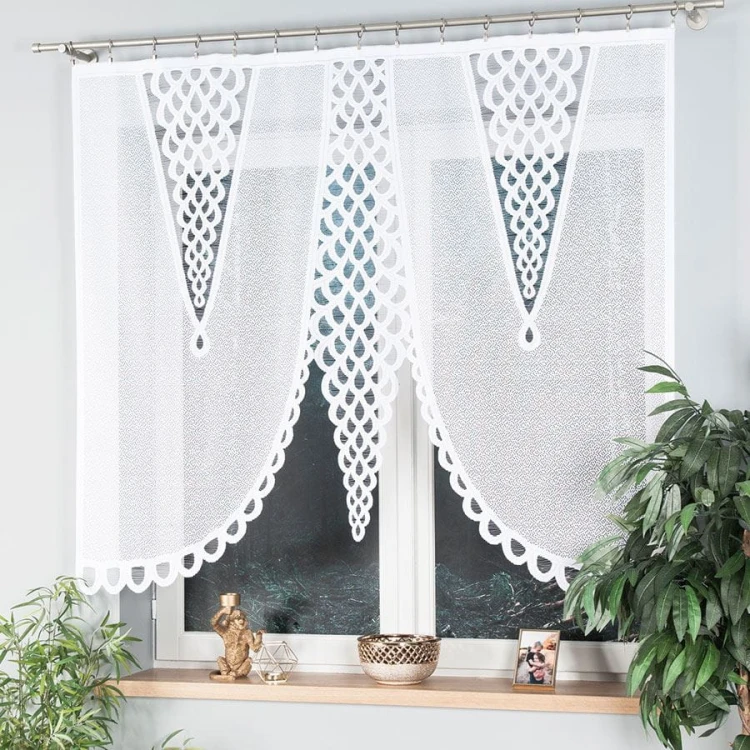 ERYKA Panel żakardowy gotowy, szerokość 160 x wysokość 140cm, kolor biały