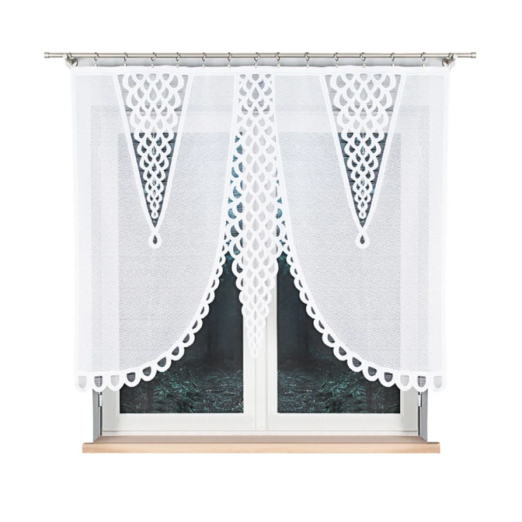 ERYKA Panel żakardowy gotowy, szerokość 160 x wysokość 140cm, kolor biały