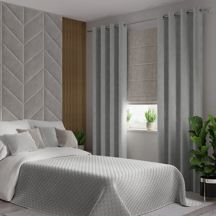 VELVI Narzuta dekoracyjna, rozmiar 170x210cm, kolor pastelowy szary