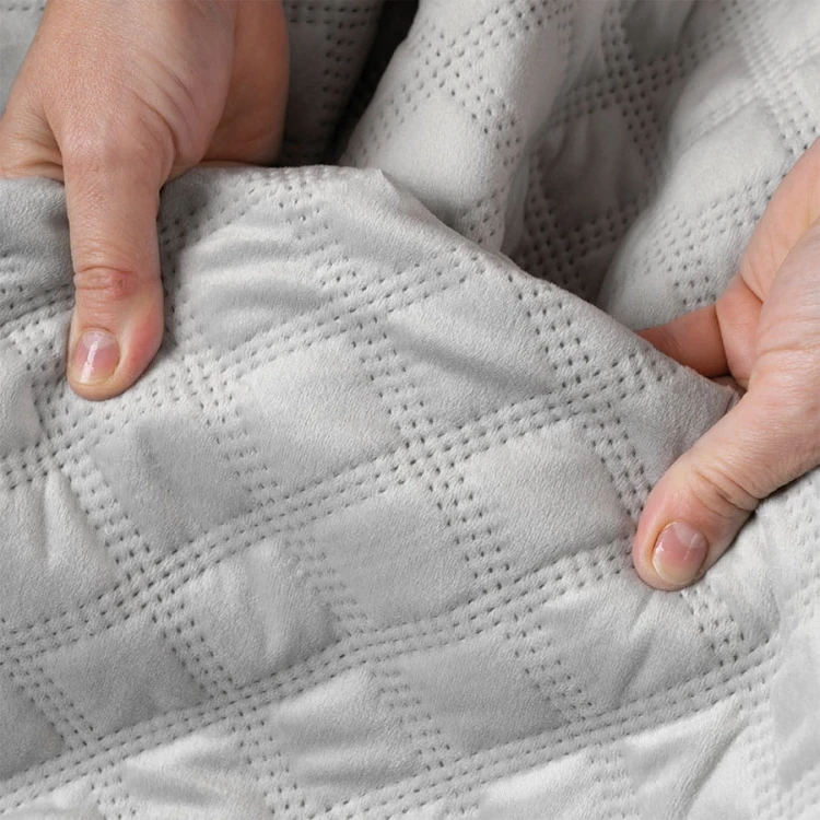 VELVI Narzuta dekoracyjna, rozmiar 170x210cm, kolor pastelowy szary