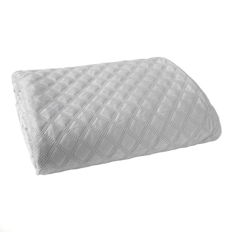 VELVI Narzuta dekoracyjna, rozmiar 170x210cm, kolor pastelowy szary