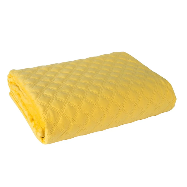 VELVI Narzuta dekoracyjna, rozmiar 220x240cm, kolor żółty