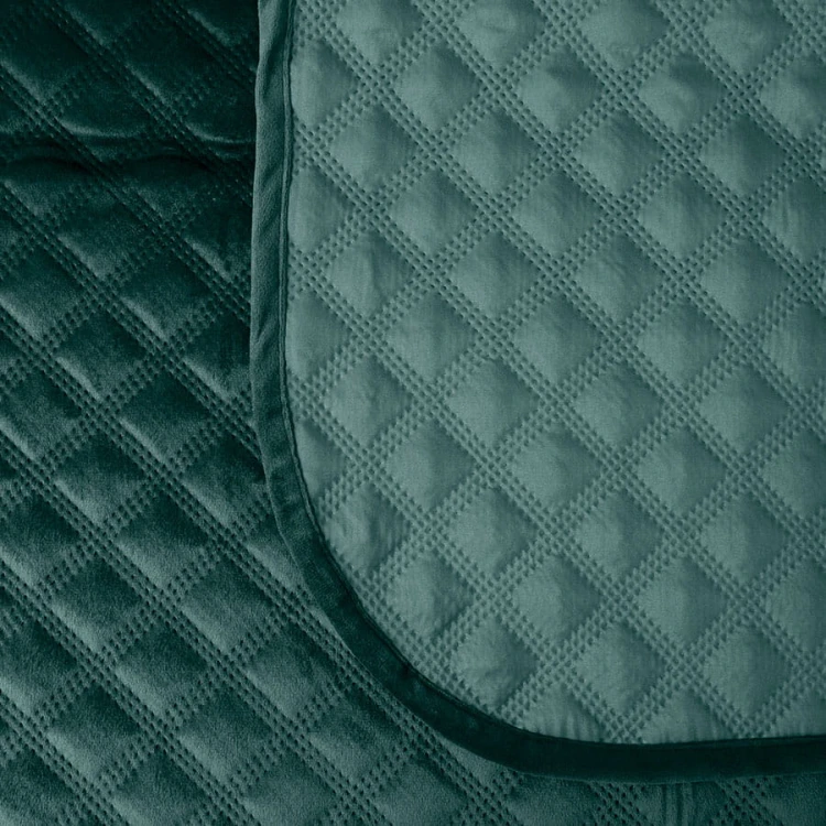 VELVI Narzuta dekoracyjna, rozmiar 170x210cm, kolor ciemny turkusowy