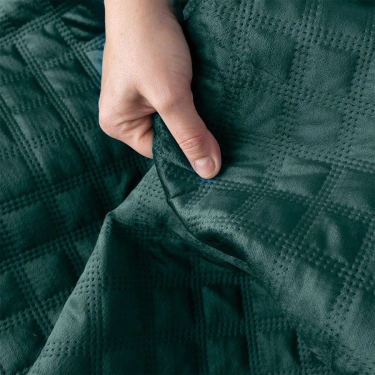 VELVI Narzuta dekoracyjna, rozmiar 170x210cm, kolor ciemny turkusowy