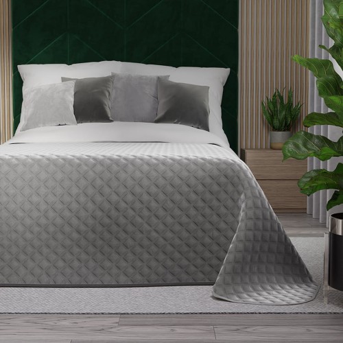 VELVI Narzuta dekoracyjna, rozmiar 170x210cm, kolor jasny szary