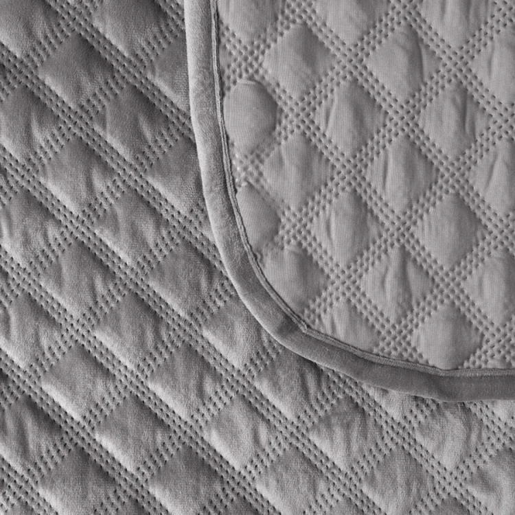 VELVI Narzuta dekoracyjna, rozmiar 170x210cm, kolor jasny szary