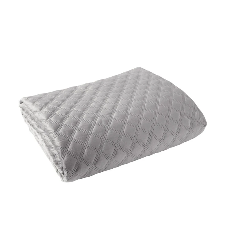 VELVI Narzuta dekoracyjna, rozmiar 170x210cm, kolor jasny szary