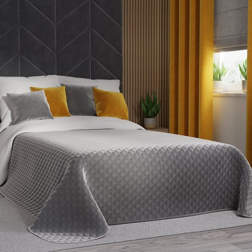 VELVI Narzuta dekoracyjna, rozmiar 170x210cm, kolor chłodny szary