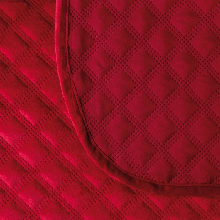 VELVI Narzuta dekoracyjna, rozmiar 220x240cm, kolor czerwony