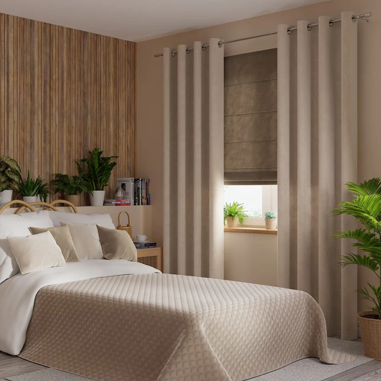 VELVI Narzuta dekoracyjna, rozmiar 220x240cm, kolor ciemny kremowy