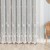 Firanka haftowana ze wzorem pasowym, wysokość 280cm, kolor kremowy