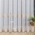 Firanka haftowana ze wzorem pasowym, wysokość 280cm, kolor biały