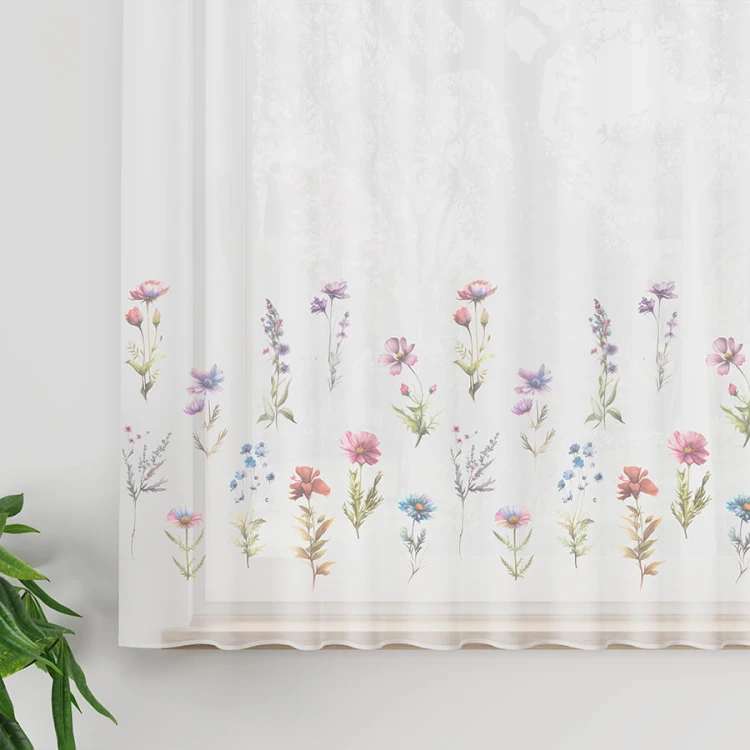 KWIATY POLNE Firanka z ołowianką WOAL, wysokość 157cm