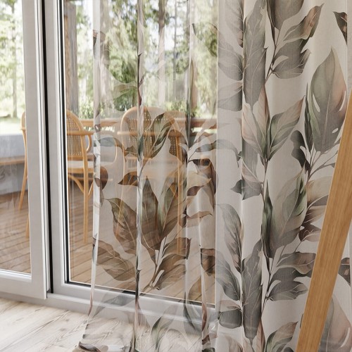 SAMANTA Firana z ołowianką ETAMINA wzór od dołu, wysokość 295cm