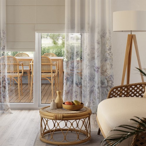 CELESTE Firanka z ołowianką WOAL wzór od dołu, wysokość 315cm