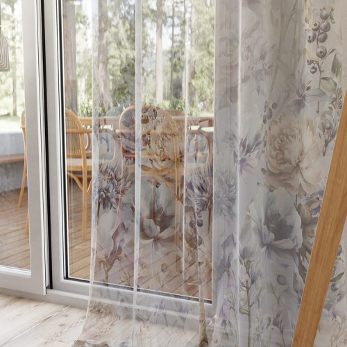 CELESTE Firanka z ołowianką WOAL wzór od dołu, wysokość 315cm