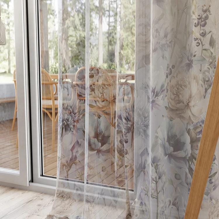 CELESTE Firanka z ołowianką WOAL wzór od dołu, wysokość 315cm