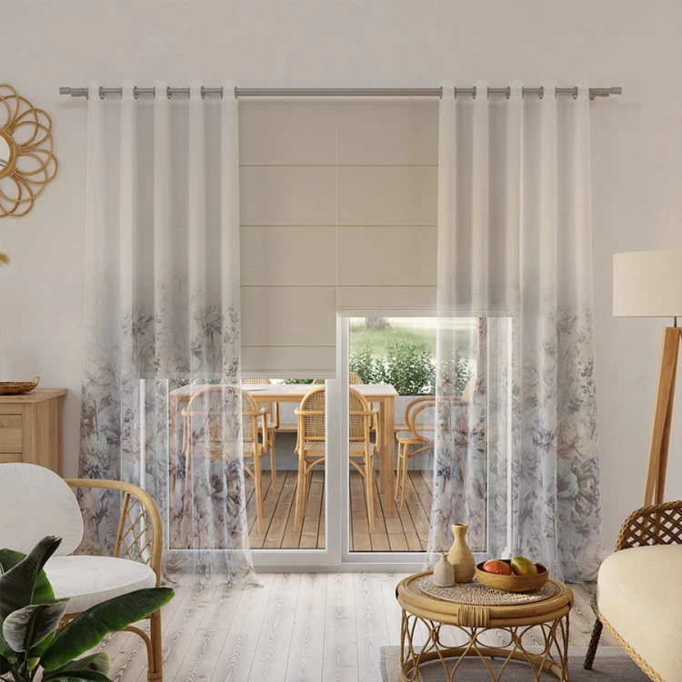 CELESTE Firanka z ołowianką WOAL wzór od dołu, wysokość 315cm