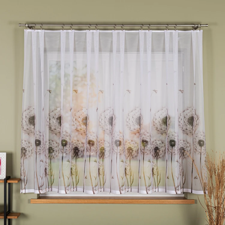 DMUCHAWCE Firanka żakardowa 023426, wysokość 150cm, kolor biały