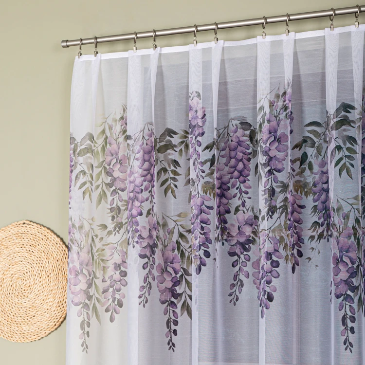 WISTERIA Firanka żakardowa 023426, wysokość 220cm, kolor biały