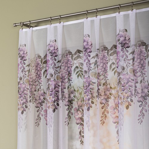 WISTERIA Firanka żakardowa 023426, wysokość 160cm, kolor biały