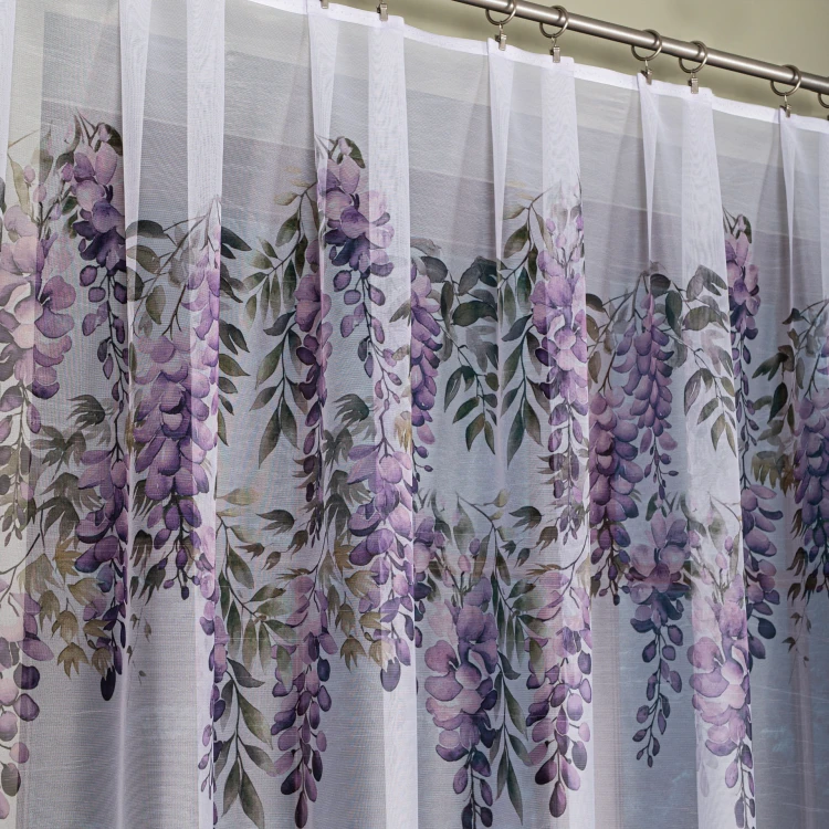 WISTERIA Firanka żakardowa 023426, wysokość 240cm, kolor biały