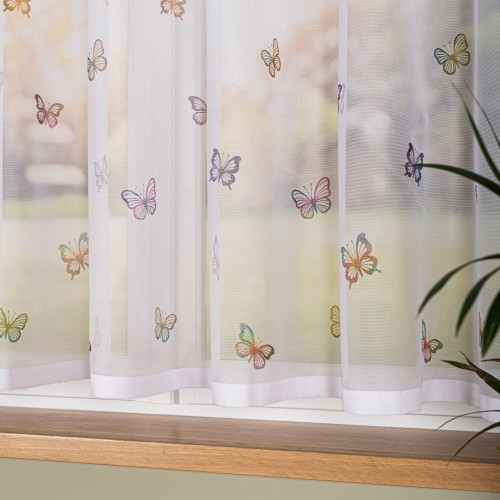 MOTYLKI Firanka żakardowa 023426, wysokość 160cm, kolor biały