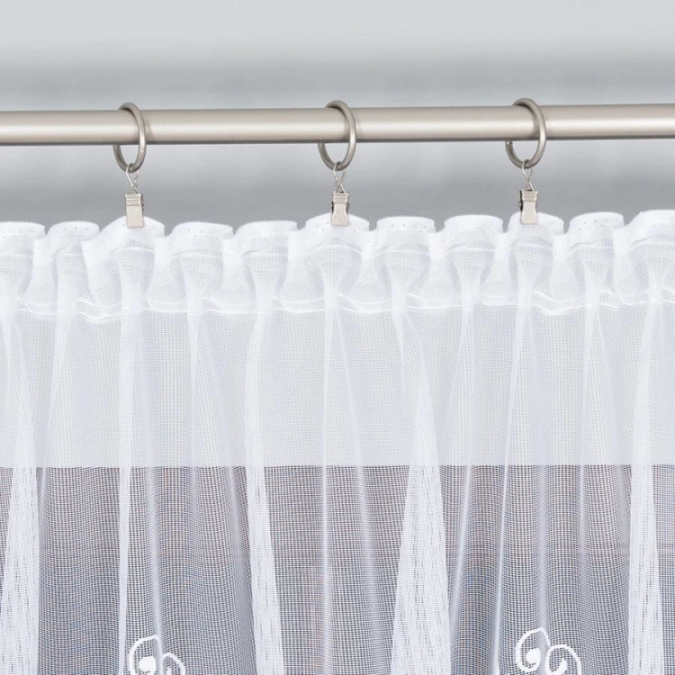 Firanka żakardowa ze wzorem, wysokość 250cm, kolor biały