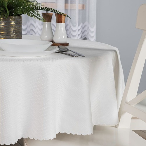 ALISA Obrus wodoodporny, fi 160cm, kolor kremowy