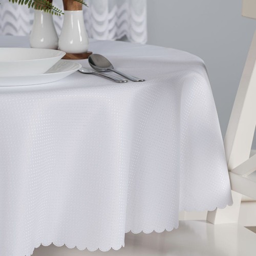 ALISA Obrus wodoodporny, fi 160cm, kolor  biały