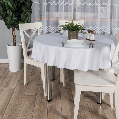 ALISA Obrus wodoodporny, fi 160cm, kolor  biały