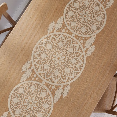 ALIA Bieżnik żakardowy gotowy, łapacz snów, szerokość 44 x wysokość 224cm, kolor naturalny/beż